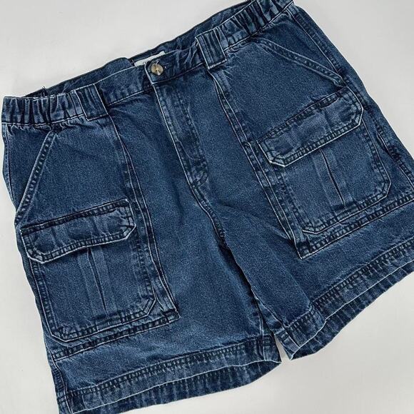 Crazy Rave Cargo Jorts men’s size 34 x 7 baggy dark was Jean shorts. - Picture 1 of 6